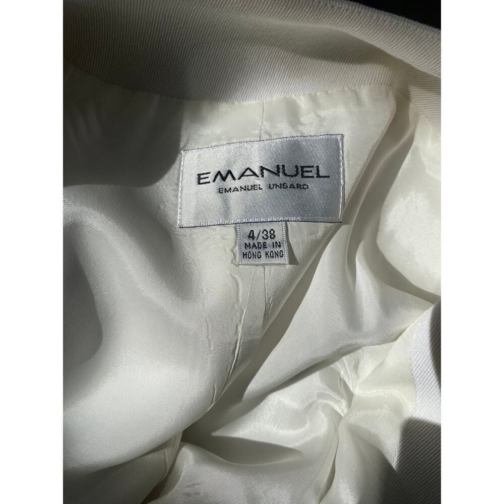 Vintage Emanuel Ungaro 3 piece pantsuit in white and black, size 6 - Picture 9 of 10